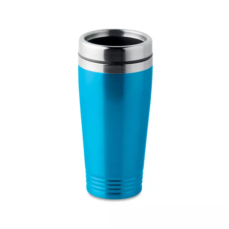 Kubek podróżny stalowy dwuścienny 400 ml RODEO COLOUR - Turkusowy (MO9618-12)