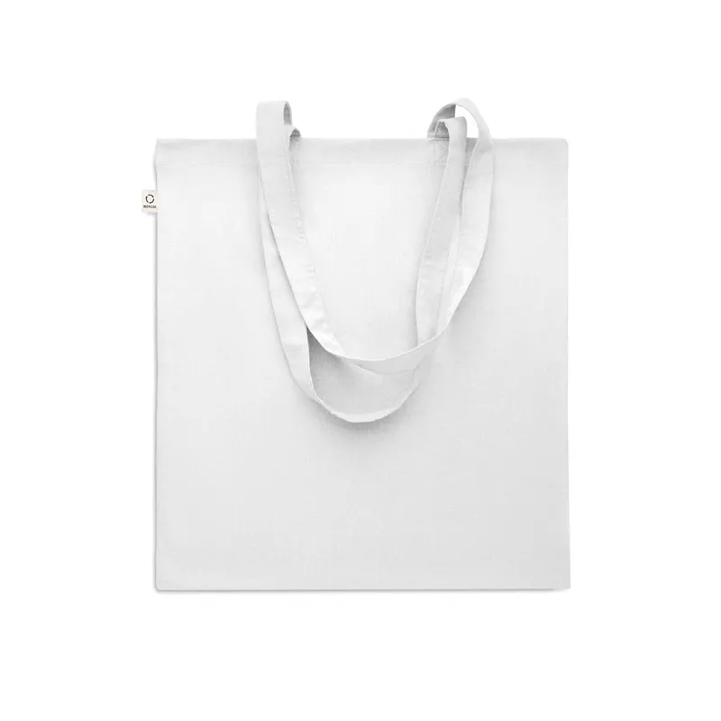Torba z bawełny z recyklingu 140 g/m² VIVEKA COLOUR - Bialy (MO2302-06)