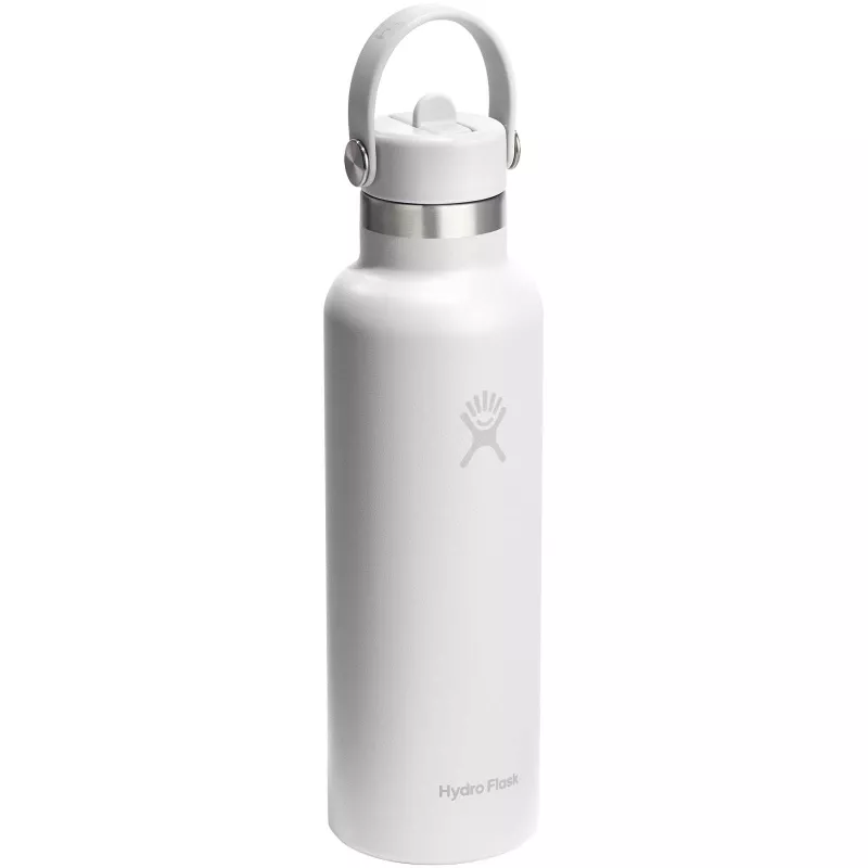 Butelka na wodę Hydro Flask Standard Mouth, pojemność 621 ml, izolowana, ze stali nierdzewnej - Biały (10099001)