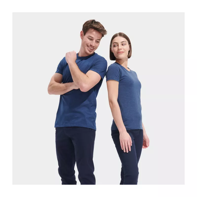 Koszulka męska dopasowana 150 g/m² Sol's REGENT FIT - Melanż Denim (S00553-HD)