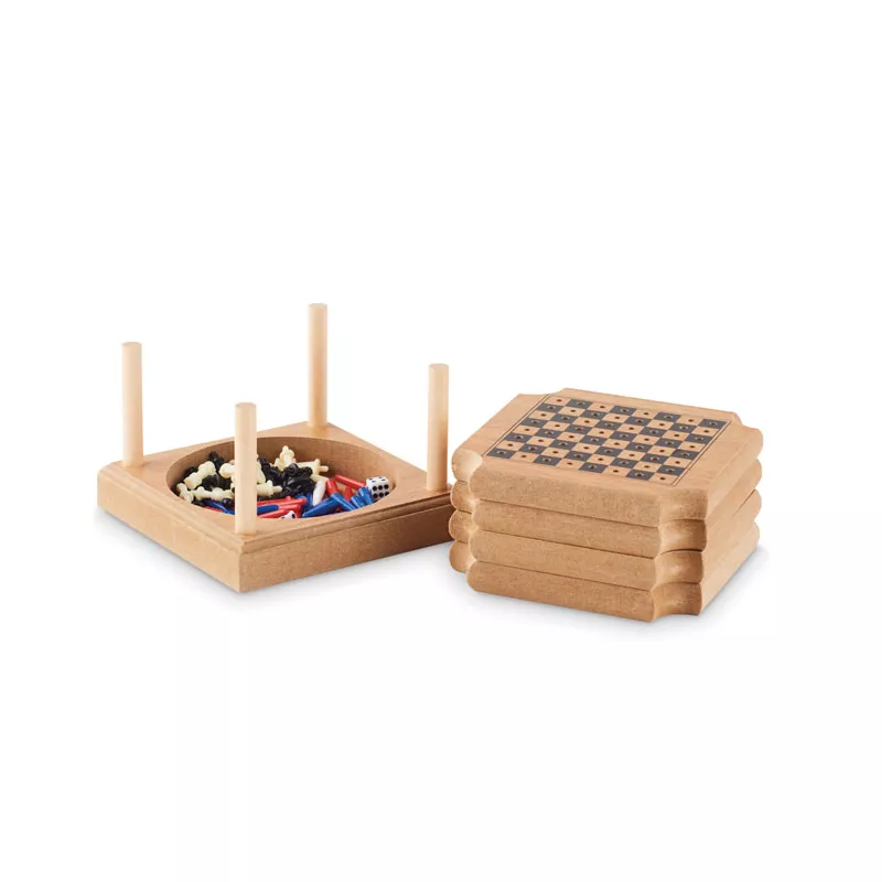 Podstawki z korka i MDF z 4 grami COASTGAME - Drewna (MO6382-40)