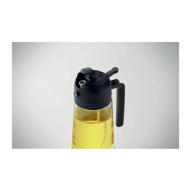 Dozownik i spryskiwacz do oliwy szklany 450 ml DIP - Czarny (MO2849-03)