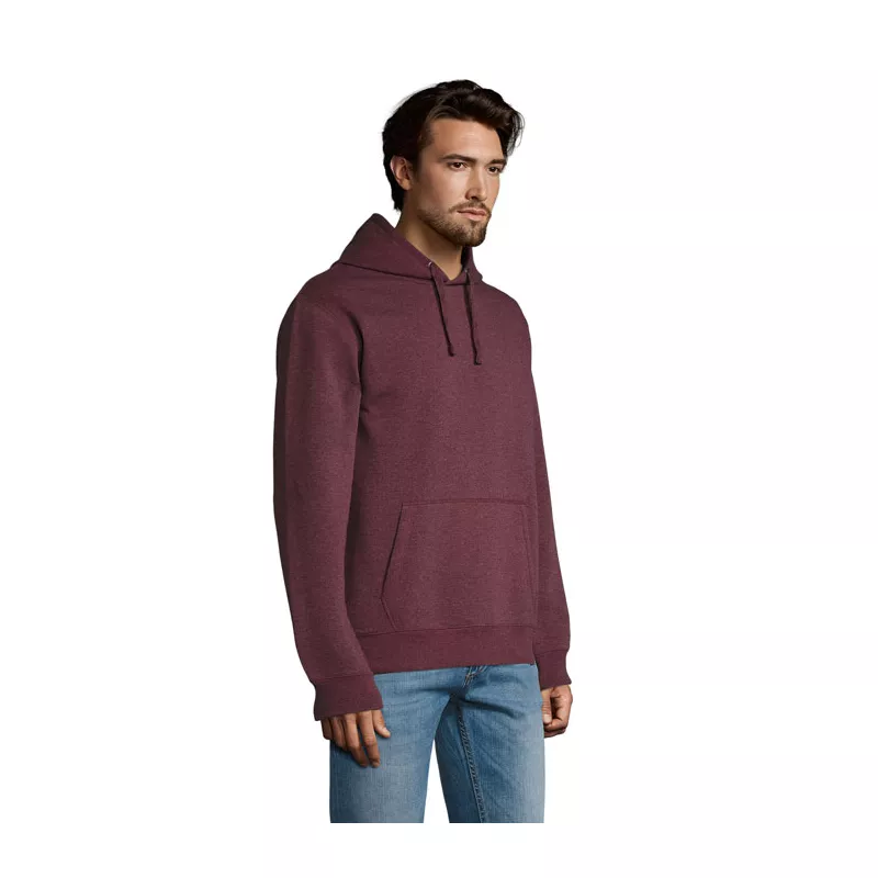Bluza męska z kapturem 280 g/m² Sol's SPENCER - Melanż Czerwonobrunatny (S02991-HX)