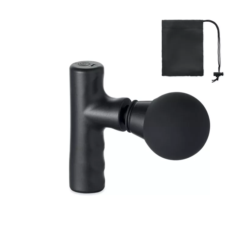 Pistolet do masażu z akumulatorem 1200 mAh THAIMA - Czarny (MO2965-03)