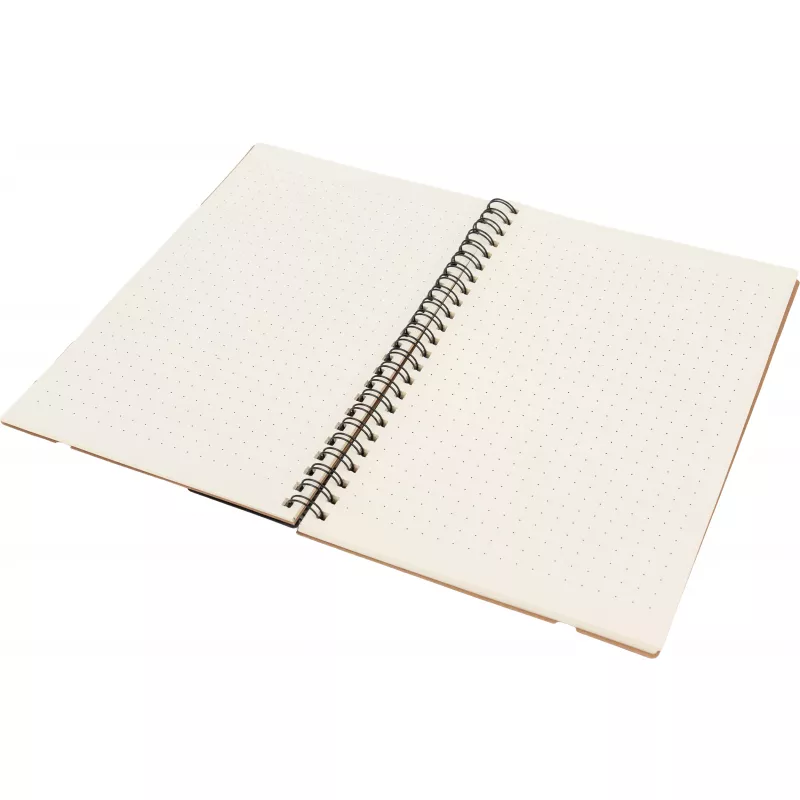 Notatnik A5 w kropki z karteczkami do markowania CATHARINA - brązowy (2238701)