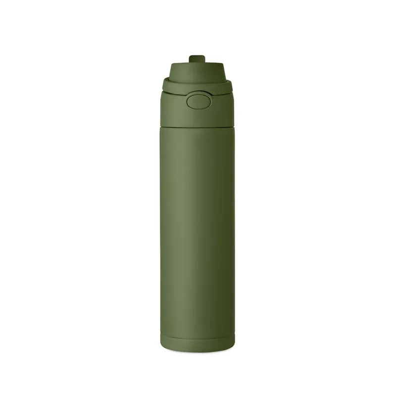 Butelka stalowa ze słomką 650 ml TOIEN ONE - Ciemnozielony (MO2989-60)