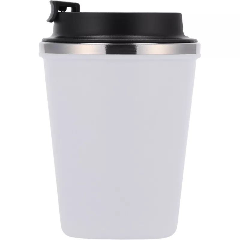 Kubek termiczny 350 ml z powłoką z recyklingu METODY - biały (8496206)