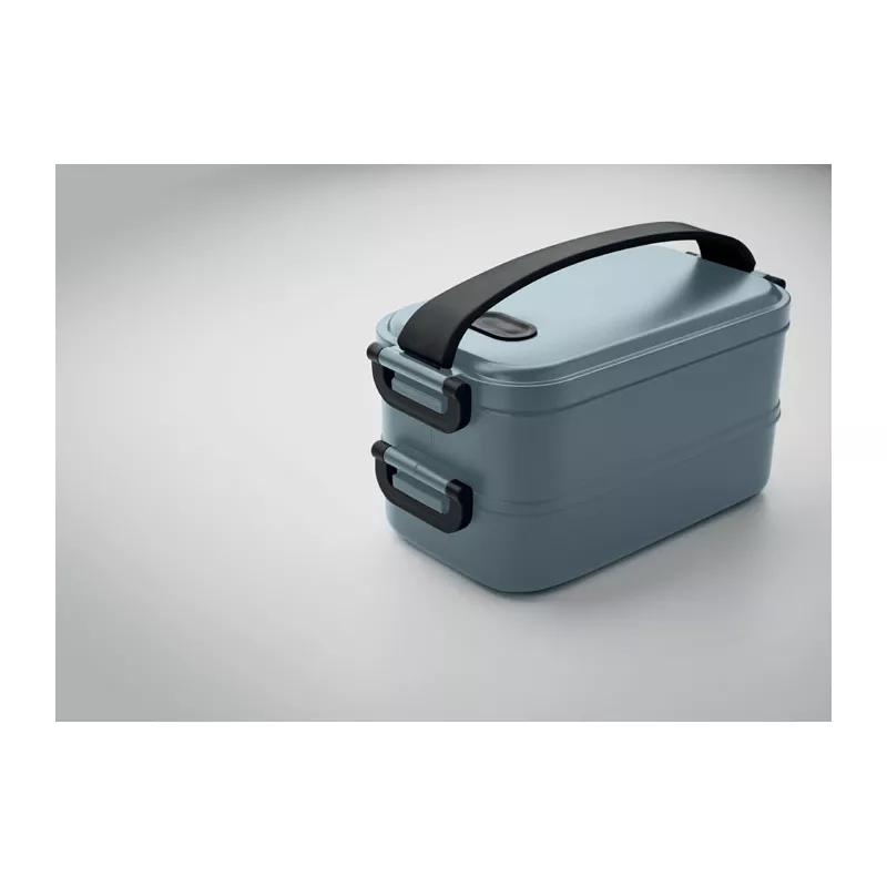 Lunchbox dwupoziomowy 2x800 ml z klamrami IDOLUNCH - Petrol (MO2119-20)