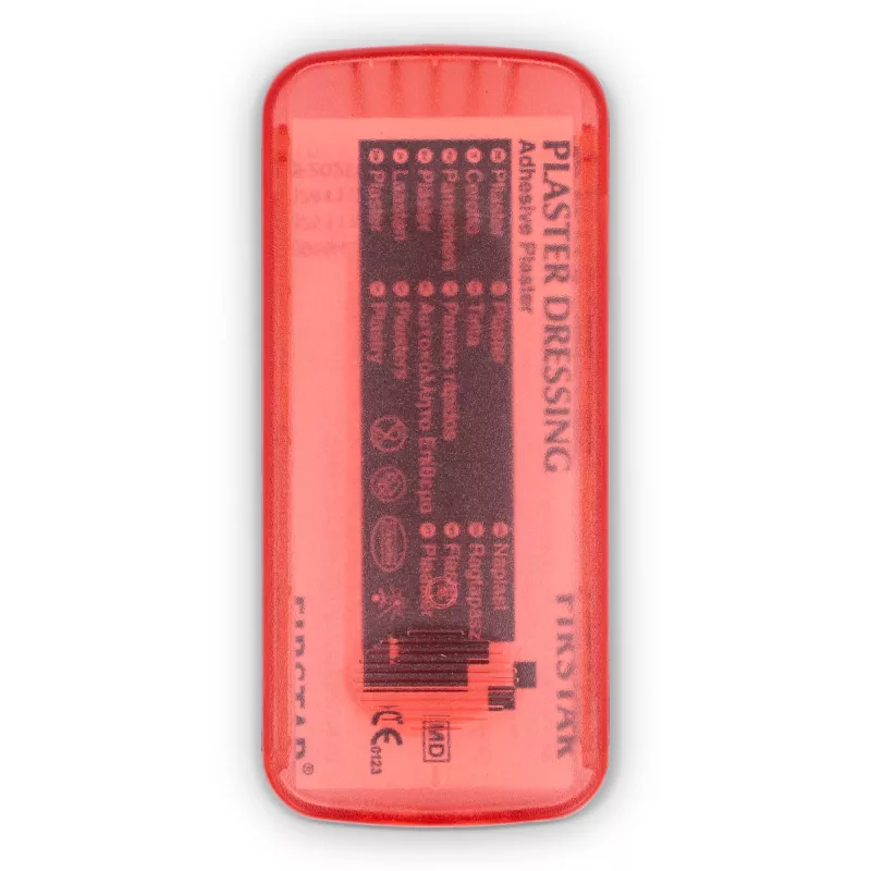Pudełko z 5 plastrami z polietylenu (56 × 18 mm) - czerwony (LT90320-N0021)