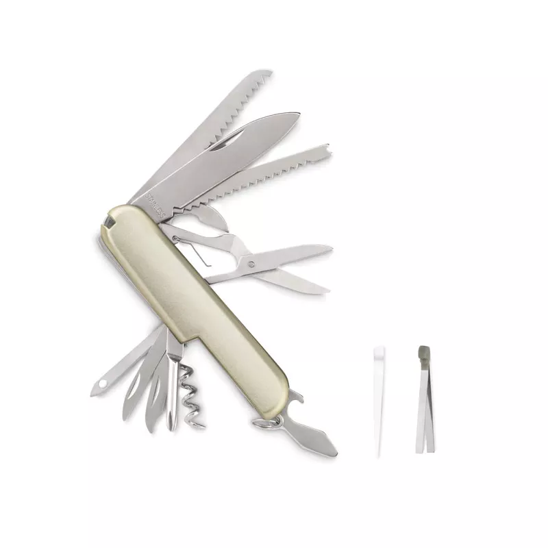Scyzoryk kieszonkowy 13 funkcji MCGREGOR - Srebrny (KC2104-14)
