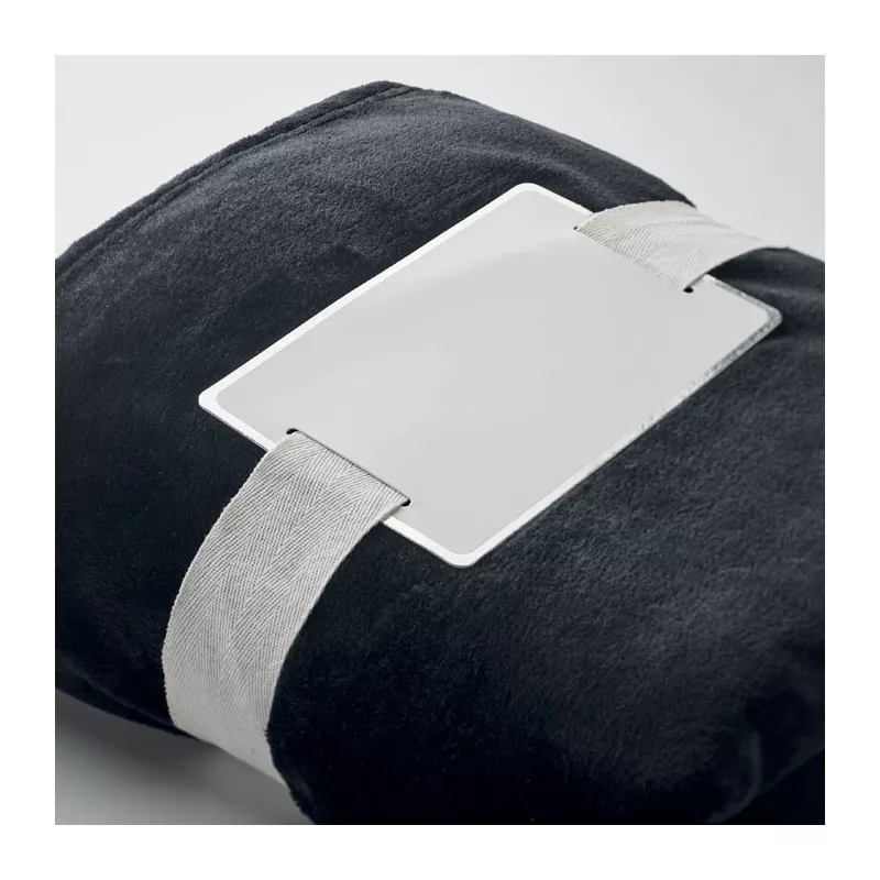 Koc polarowy 120x150 cm 280 g/m² DAVOS - Czarny (MO9088-03)