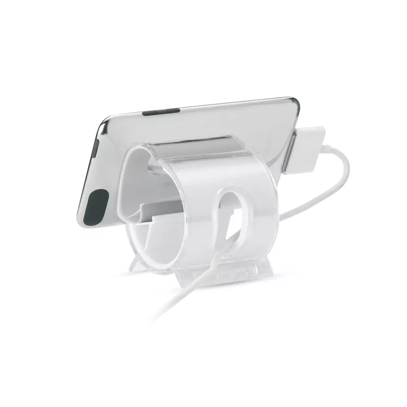 Podstawka na telefon plastikowa STANDIX - Bialy (MO7937-06)