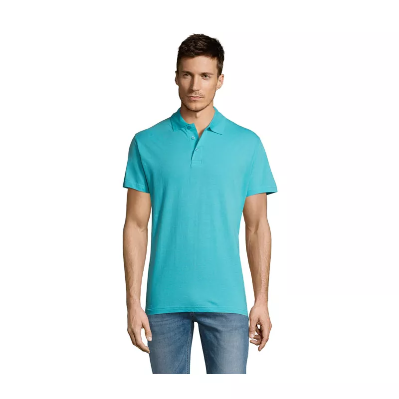 Koszulka polo męska piqué 170 g/m² Sol's SUMMER II - Niebieski Atol (S11342-AL)
