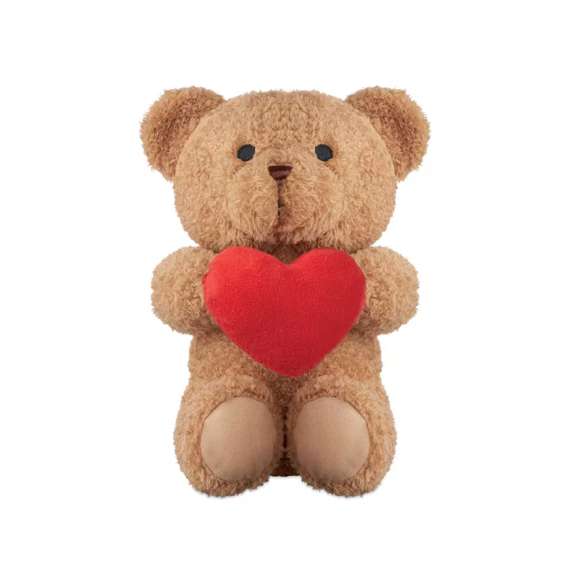 Miś pluszowy z sercem 23 cm SNUGGLE - Czerwony (MO2949-05)