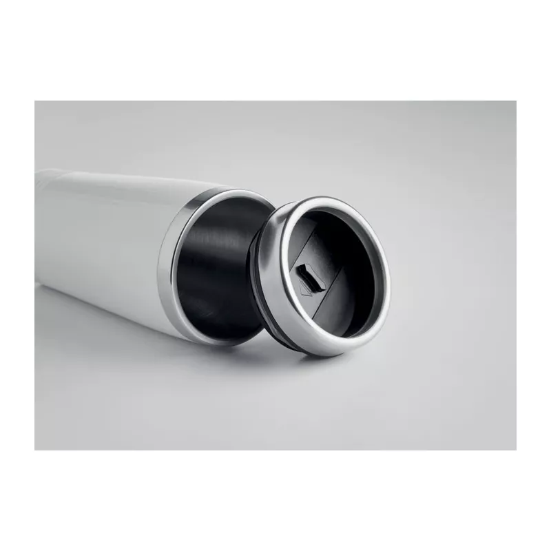 Kubek podróżny stalowy dwuścienny 400 ml RODEO COLOUR - Bialy (MO9618-06)