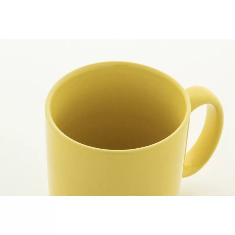 Kolomu kolorowy ceramiczny kubek - żółty (AP800117-02)