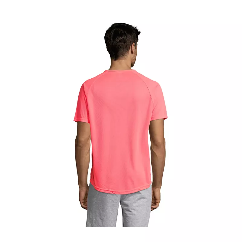 Koszulka sportowa męska raglan 140 g/m² Sol's SPORTY - Neon Coral (S11939-NC)