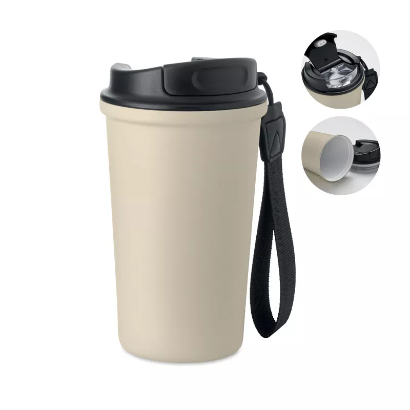Kubek termiczny z ceramiczną wyściółką 400 ml NAKANO - Bezowy (MO3156-13)