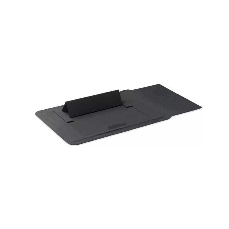 Pokrowiec na laptop 16" z podstawką z RPET PRACTIC - Czarny (MO2696-03)
