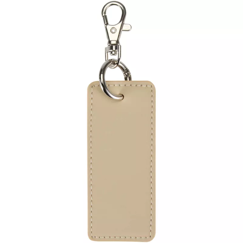 Resi Plus brelok z prostokątną zawieszką z recyklingowanego materiału z certyfikatem GRS - Oatmeal (13014107)