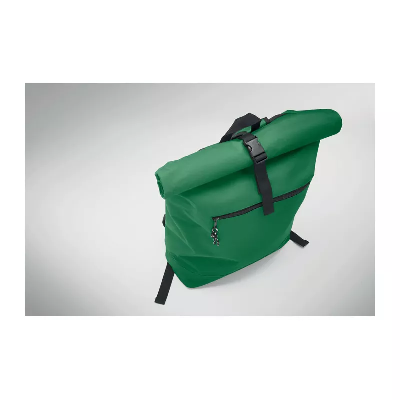 Plecak rolltop na laptop 15" z poliestru 600D IREA - Ciemnozielony (MO2170-60)