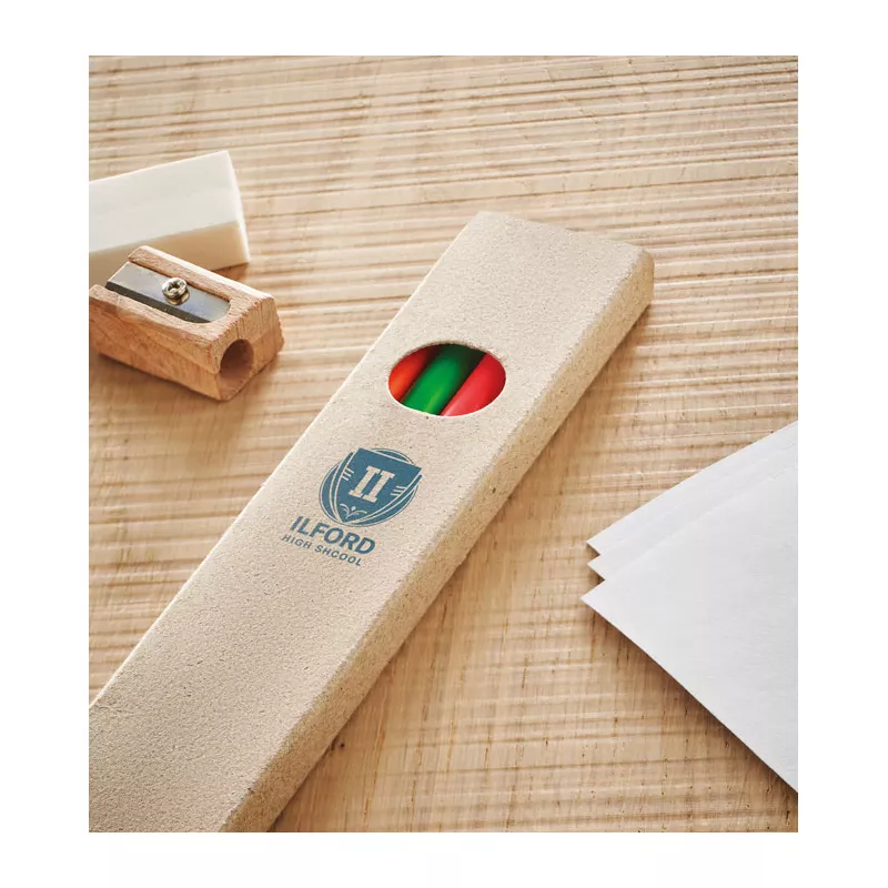 Zestaw 4 kredek zakreślaczy w pudełku BOWY - Wielokolorowy (MO6836-99)