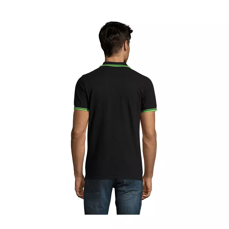 Koszulka polo męska bawełniana 200 g/m² Sol's PASADENA - Czarny/Limonka (S00577-BN)