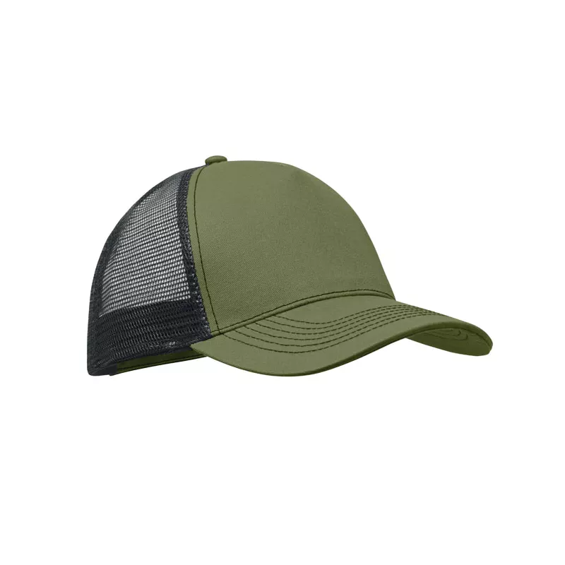 Czapka z daszkiem trucker bawełniana 250 g/m² BLIST - Zieleń Wojskowa (MO2986-49)