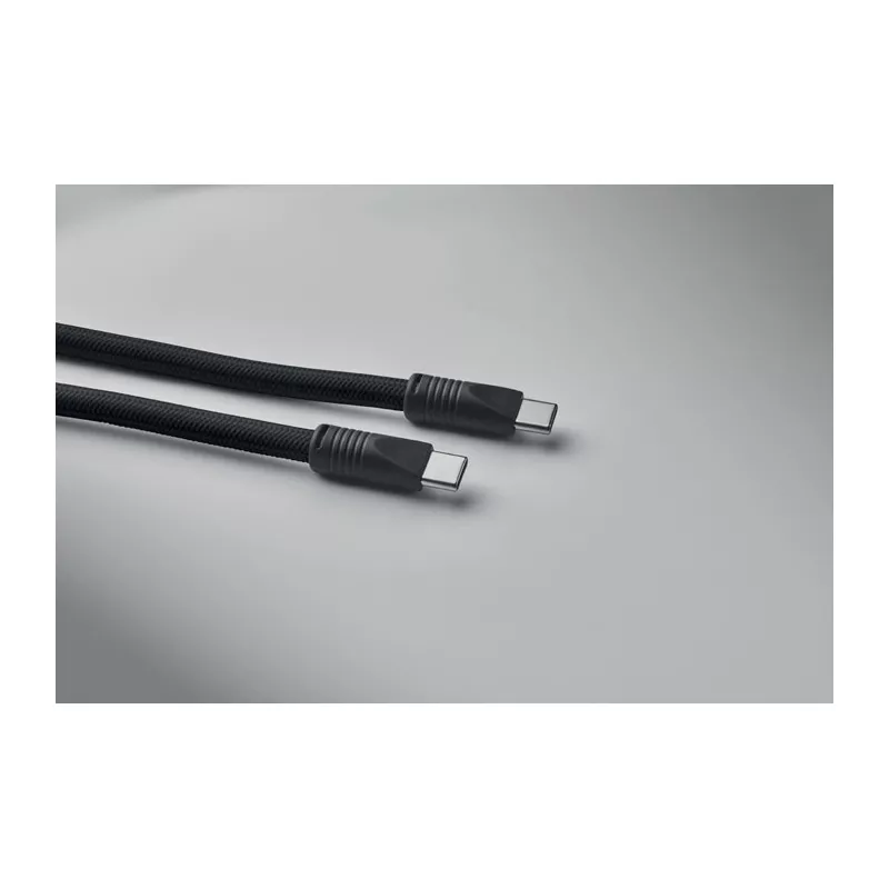 Smycz do telefonu z kablem 60W USB-C COCHARGE - Czarny (MO2618-03)