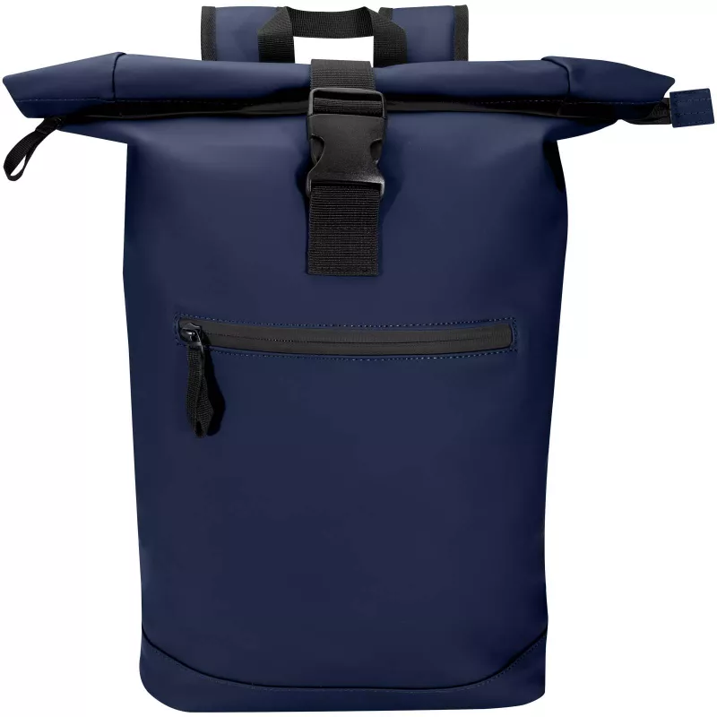 Resi Plus plecak na 15-calowego laptopa o pojemności 18 l z recyklingu, z certyfikatem GRS i zwijaną górną częścią - Granatowy (13009391)