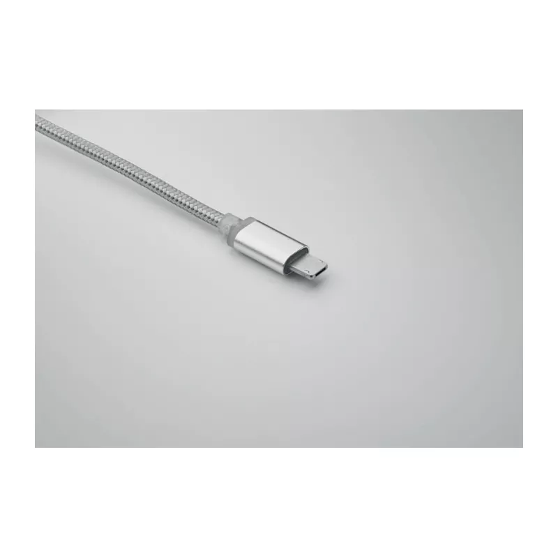 Kabel do ładowania 4 w 1 z brelokiem BLUE - Srebrny (MO2141-14)