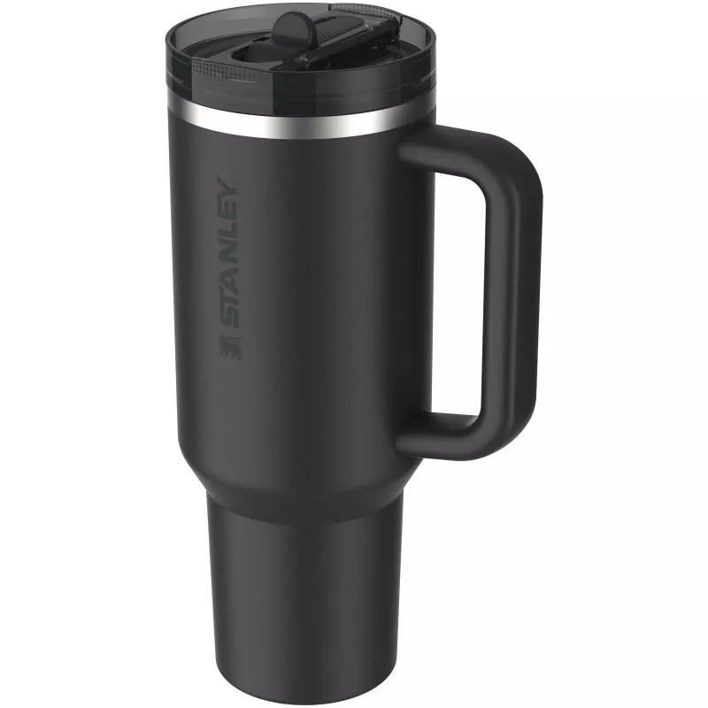 Stanley Quencher® ProTour 1180 ml termoizolowany kubek ze słomką, wykonany z recyklingowanej stali nierdzewnej  - Czarny (10097990)