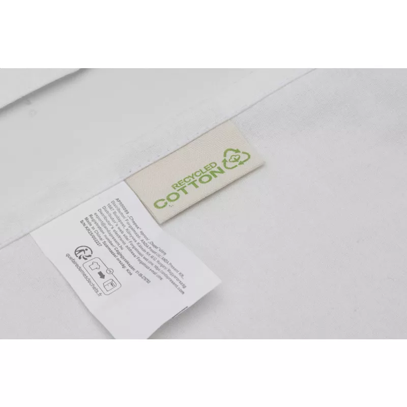 Chepex fartuch z bawełny z recyklingu - biały (AP800089-01)