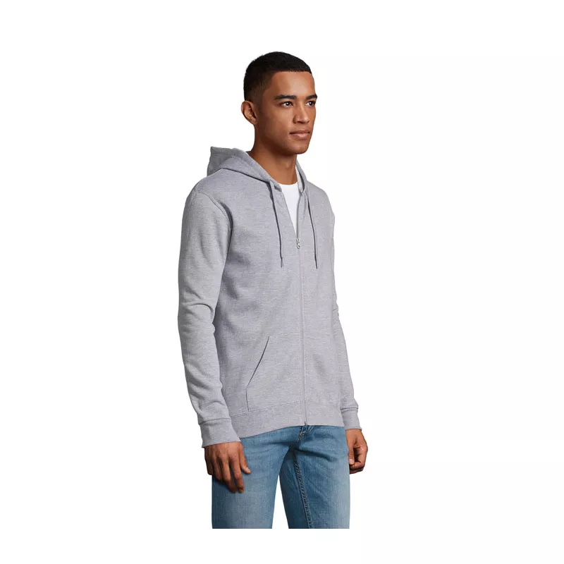 Bluza unisex z kapturem rozpinana 260 g/m² Sol's STONE - Szary Melanż 2 (S01714-GY)