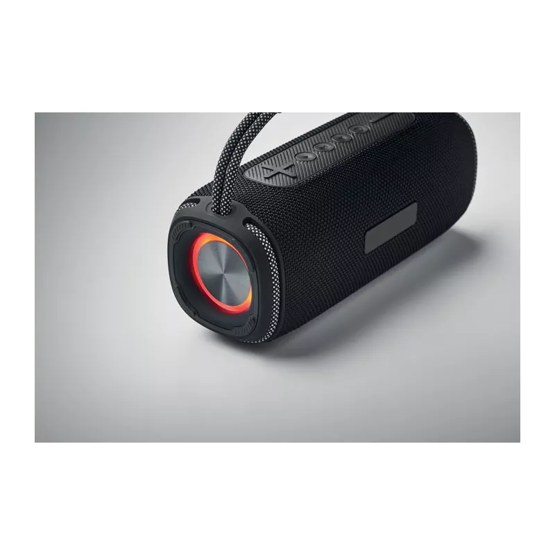 Głośnik bezprzewodowy 2x10W z LED NOTAMUSIC - Czarny (MO2172-03)