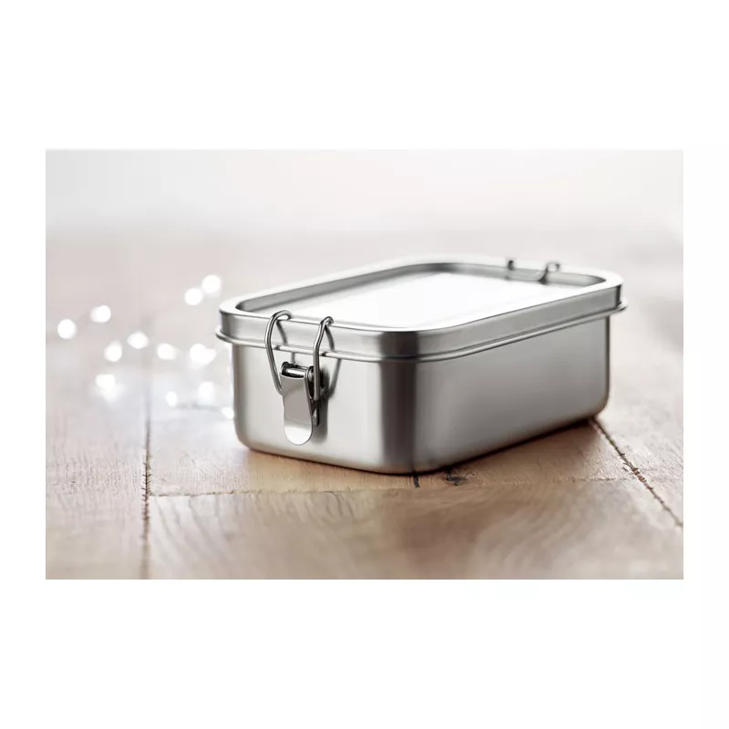 Lunchbox stalowy z klamrami 750 ml CHAN LUNCHBOX - Srebrny Mat (MO9938-16)