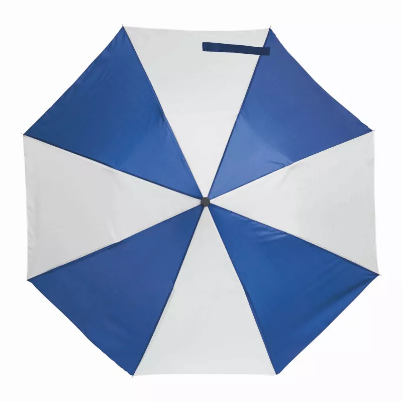 Parasol składany bez automatu REGULAR - biały, niebieski (56-0101112)