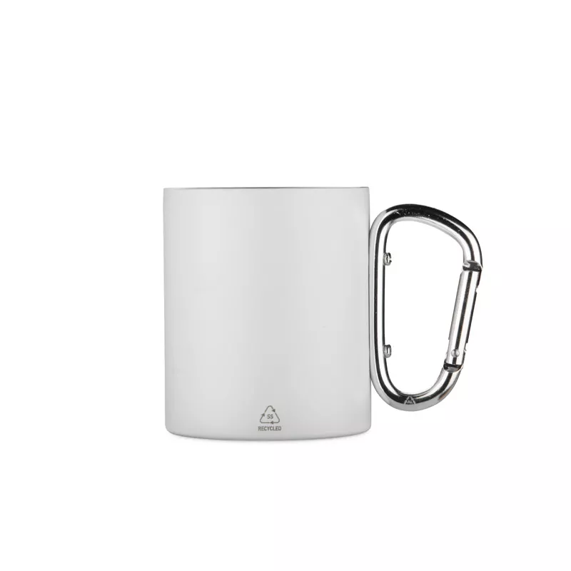 Kubek z recyklingowanej stali nierdzewnej VIVO 250 ml - biały (16405-01)