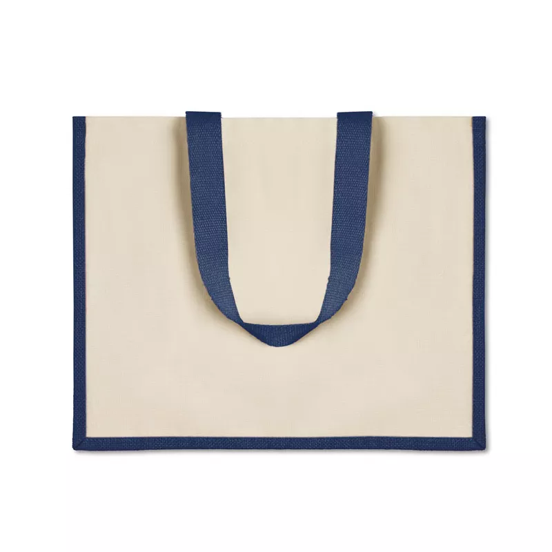 Torba jutowa laminowana CAMPO DE FIORI - Niebieski (MO8967-04)