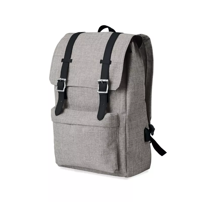 Plecak na laptopa 15" z klapą magnetyczną RIGA - Szary (MO9439-07)