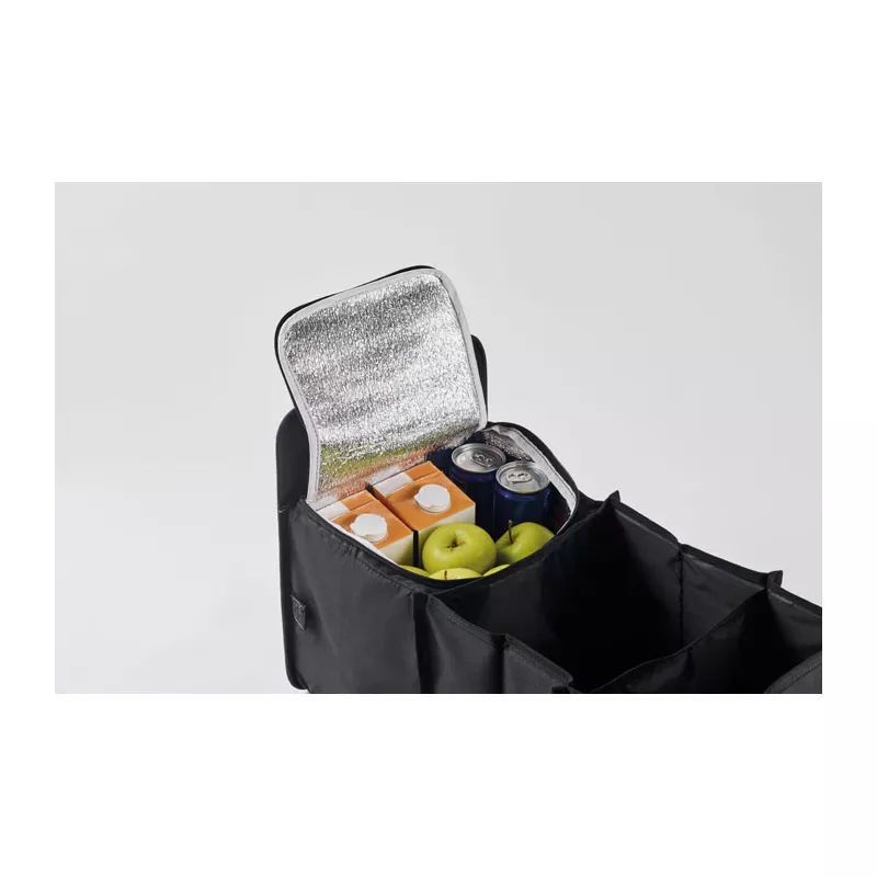 Organizer samochodowy składany z RPET ORGANIZER COOL - Czarny (MO2956-03)
