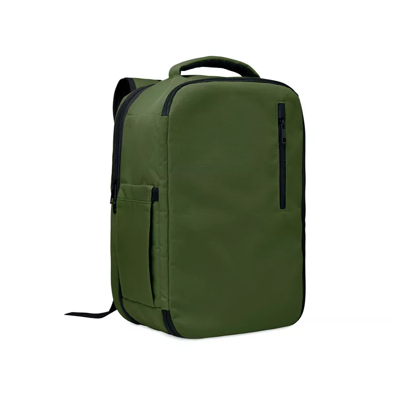 Plecak kabinowy z RPET na laptop 15" FLYSAFE - Ciemnozielony (MO2840-60)