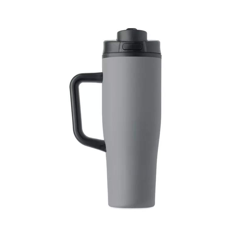 Kubek termiczny ze stali z recyklingu 900 ml ATLANTA - Szary (MO3213-07)
