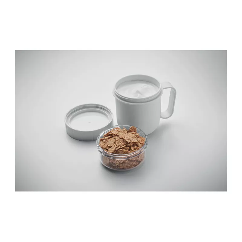 Kubek śniadaniowy z pojemnikiem 450 ml CUP ON GO - Bialy (MO2679-06)
