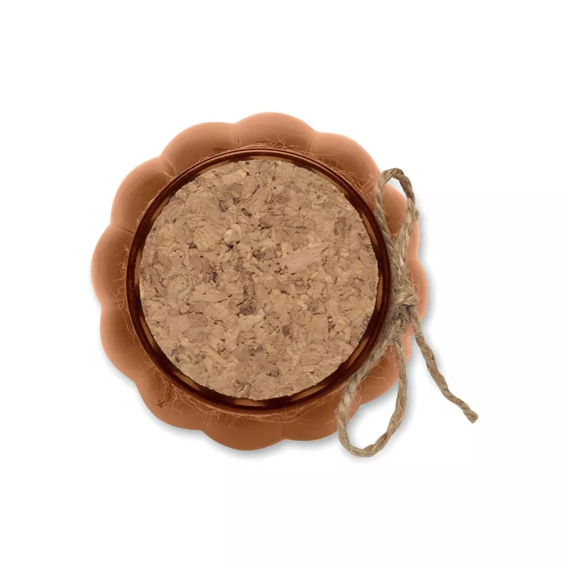 Świeca waniliowa w szkle z wosku roślinnego PUMKIN - Brazowy (MO3193-01)