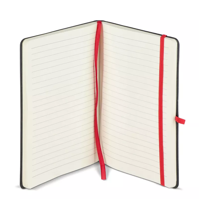 Notatnik Iroko z twardą okładką Laser A5 - czarno / czerwony (LT92090-N0221)