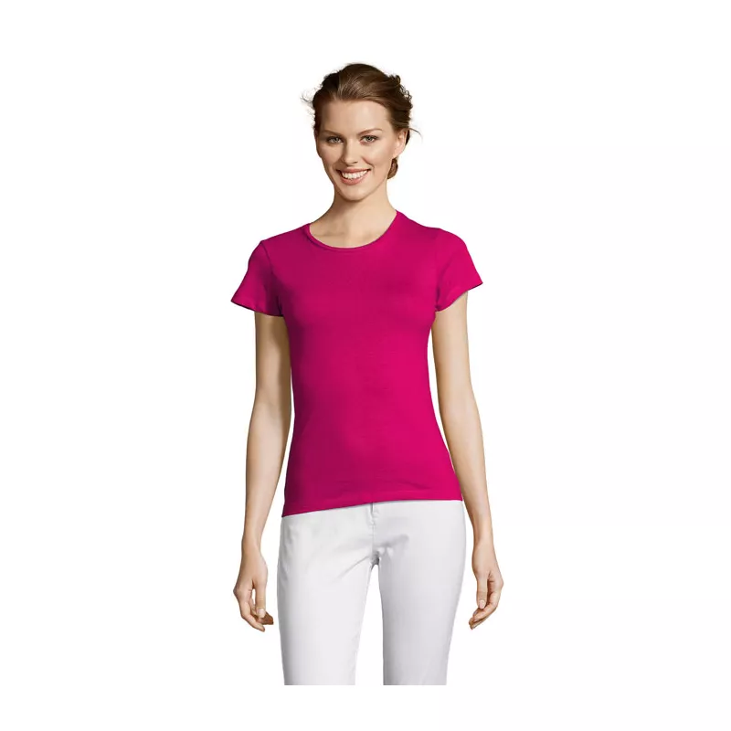 Koszulka damska dopasowana 150 g/m² Sol's MISS - Fuchsia (S11386-FU)