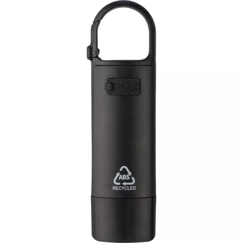 Brelok do kluczy, mini latarka - czarny (VA509-03)