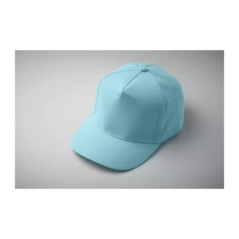 Czapka z daszkiem 5-panelowa z bawełny 180 g/m² SUNNY - Baby Blue (MO2345-66)