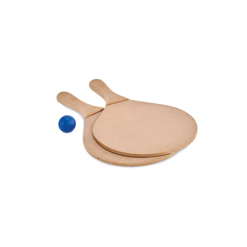 Rakietki do tenisa plażowego z MDF z piłką RAQUET - Drewna (MO6829-40)